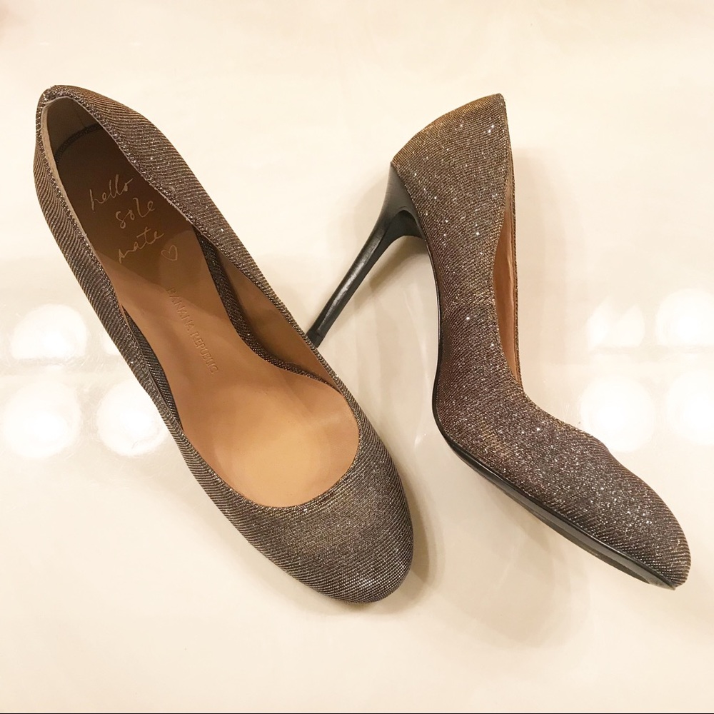 Banana Republic Metallic Sparkle Heels Size 8 1/2